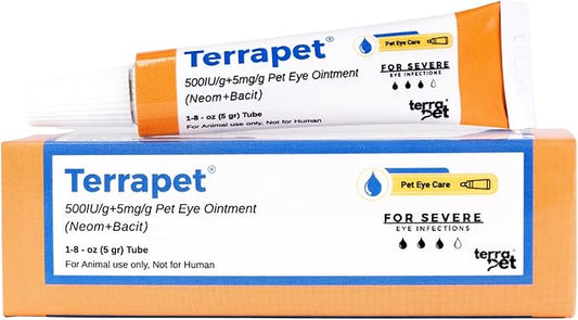 Pet Eye Care Ointment for Dogs, Cats, Cattle, Sheep, Horse, Bird 1/8 oz / 5 gr, 1 Tube