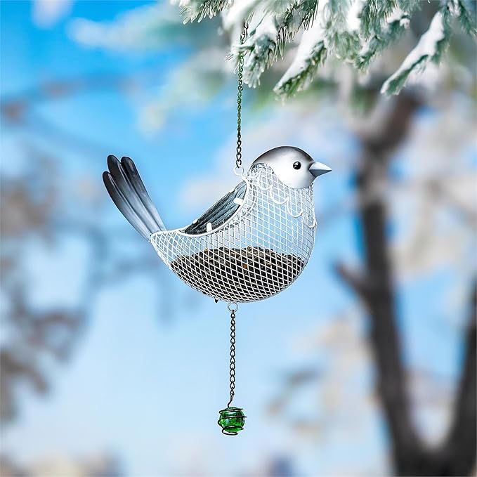 Evergreen Snowbird Metal Hanging Feeder, 13"H