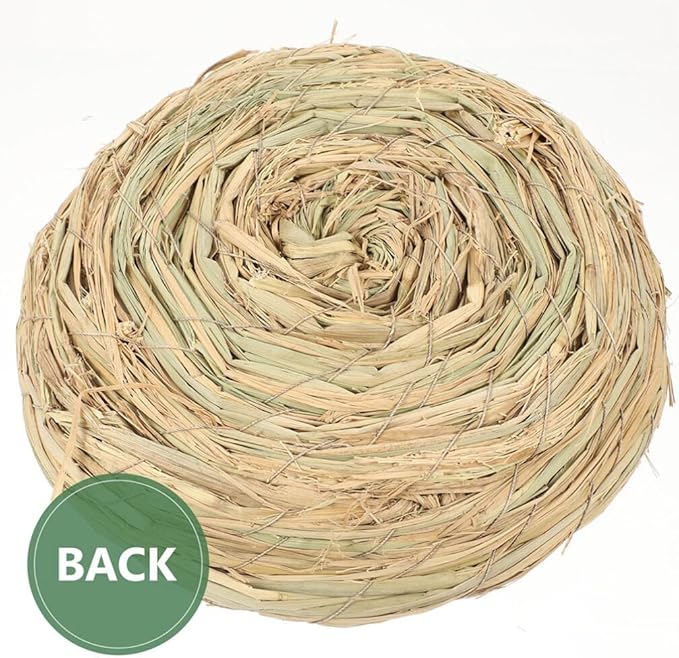Didiseaon Handwoven Straw Bird Nest for Animals Comfortable Breathable Woven Nest for Parrots Pigeons Easy to Assemble Maintain