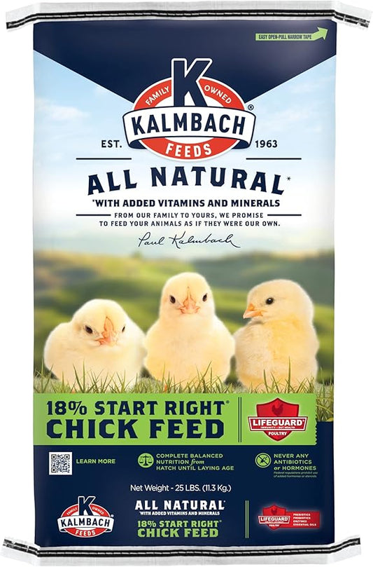 KALMBACH Feeds All Natural 18 Protein Start Right Chick Feed, 25-LB Bag