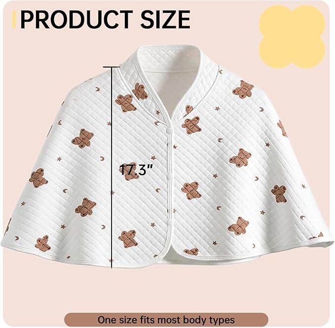QBLEEV Parrot Anti-Scratch Shoulder Protector, Bird Diaper Poop Cover Pad for Parakeets Cockatiels Conures, Cotton Shawl Cape for Birds to Stand on Shoulders, Pet Arm Guard for Lovebirds Finches