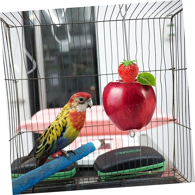 Mipcase 15pcs Bird Cage Food Holder Fruit Vegetable Skewer Hanger for Indoor Bird Feeding Easy to Clean for Parrots Cockatiels