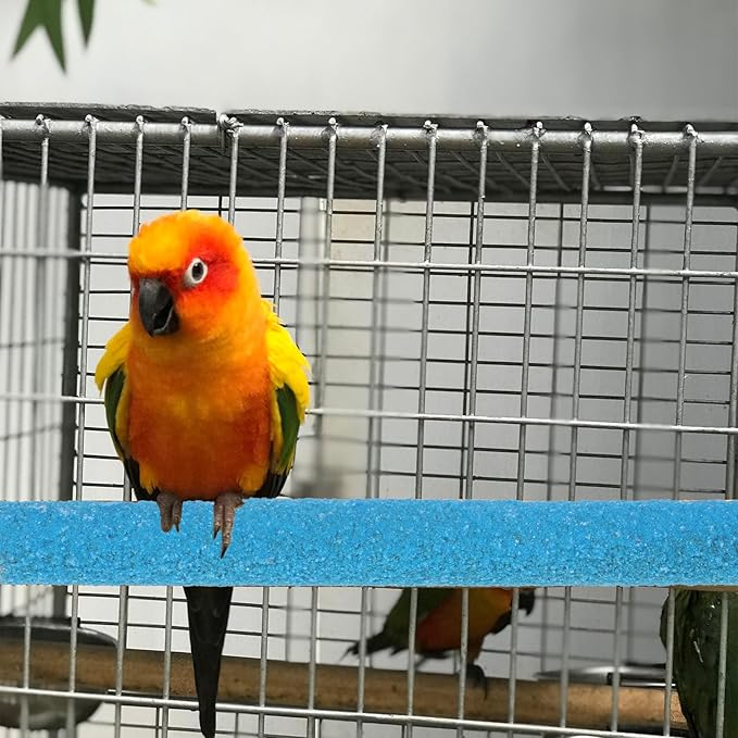 Bird Perches Stand for Cage, 2 Pcs Parrot Bird Cage Perch Toy Paw Grinding Stick Cages Wooden Grinding Claw Sticks Sanded Surface Cages Toy for Parakeets Finches Parakeet Toys Birdcage Accessories