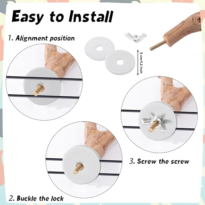Natural Wood Bird Perches - 6PCS Wooden Parrot Stand Platform, Parakeet Climbing Standing Branches Toys, Paw Grinding Stick Fork Chewable Cage Accessories for Cockatiels Conure Lovebird Budgies