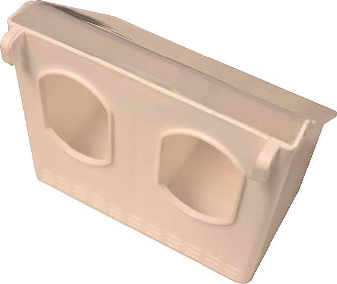 2 Hole Plastic Quail Pigeon Dove Bird Outside of CAGE Feeder