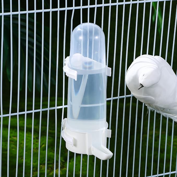 FOMIYES 2pcs Bird Feeder Automatic Bird Water Dispenser for Cage Clear Drinker Bottle Food Dispenser for Parrot Budgie Loves Cockatiel