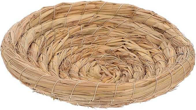 Handmade Straw Bird Nest for Pets Natural Woven Nest House for Parrots Macaws African Greys Furry Animals Sleeping Breeding