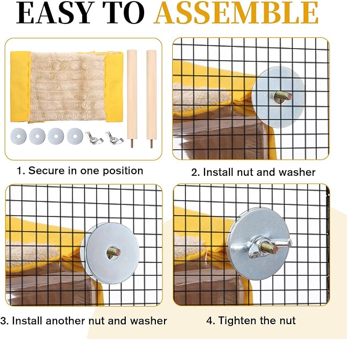 Bird Hammock,Bird Bed for Cage, Winter Warm Bird Nest Bed, Parrot Hanging Hammock Snuggle Hut, Double Layer Cage Perch for Parakeet Budgies Cockatiels Lovebird Finch Hamster Chinchilla