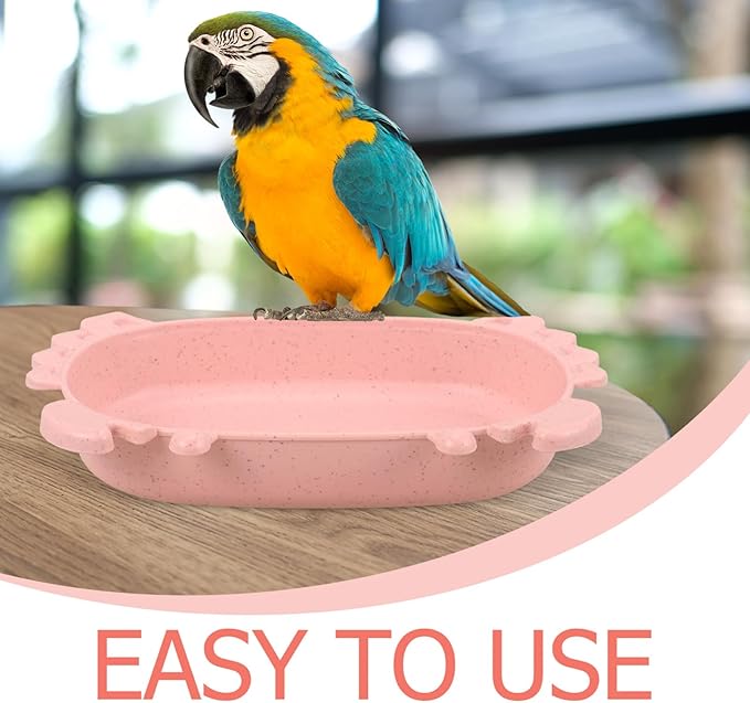 Toddmomy Indoor Bird Bath for Parakeets Bath Basin Playful Easy to Clean Bird Tub for Inside Cage for and Lovebirds