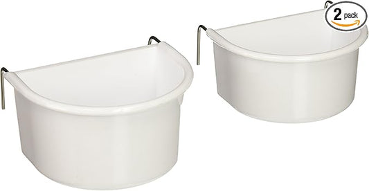 Prevue Pet Products BPV1182 2-Pack Universal Plastic Hanging Cups for Large Birds, Colors Vary