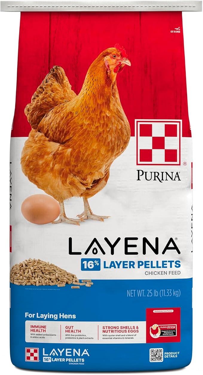 Purina Layena Pellets Chicken Feed, 25 Pound Bag