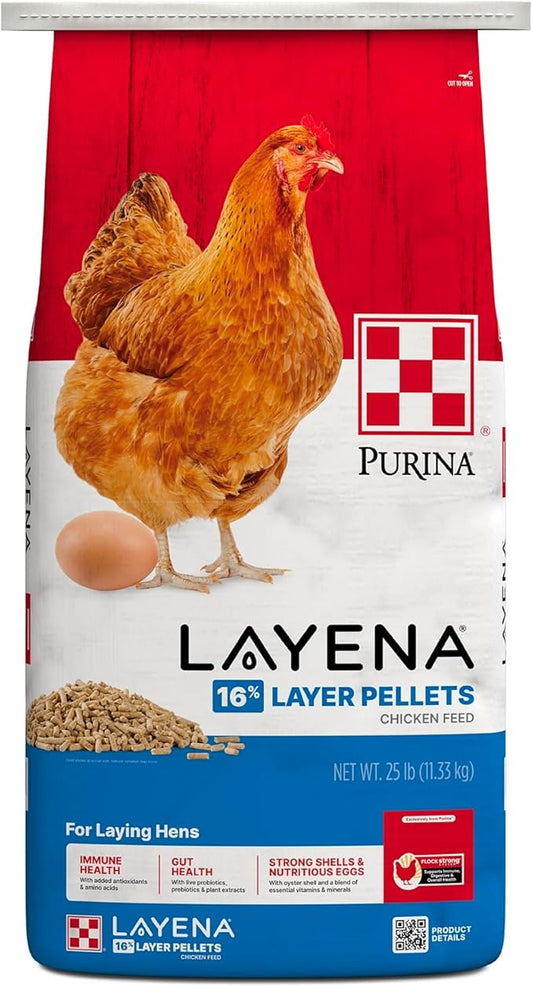 Purina Layena Pellets Chicken Feed, 25 Pound Bag