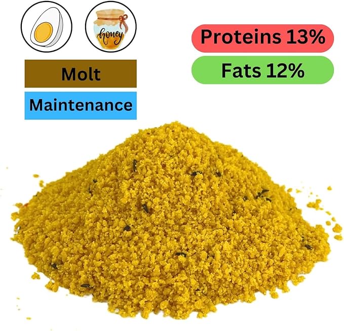 Giallo Morbido with Honey 1Kg Rich in Fats, Minerals and Proteins, Bird Food, Canary Food, Pet Accessories, Bird Breeding, Bird Egg Food, Comida para Canarios, Birds Seed , Pet Bird Food, Parakeet