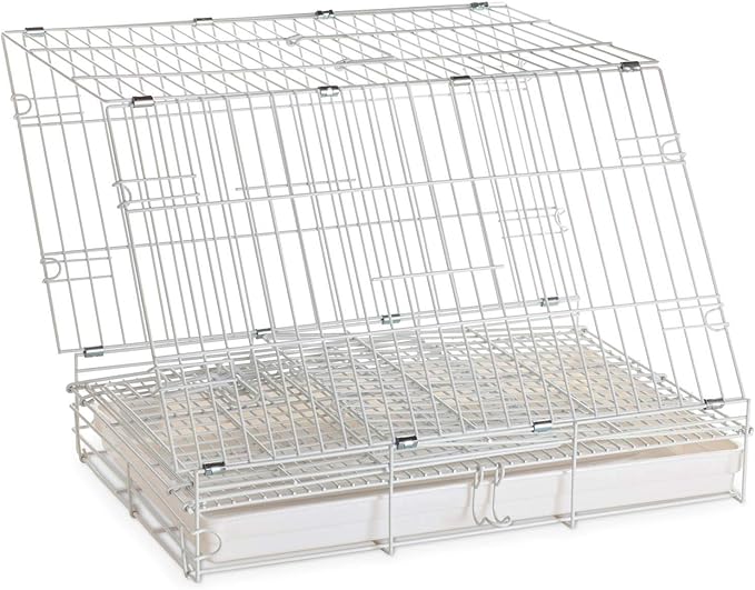 Large Portable Durable Metal Travel or Veterinary Easy Collapsable Parrot Bird Carrier Bite-Proof Carrier Cage Easy Clean Pull Out Tray Stainless Steel Feeder Bowls Natural Wooden Perch