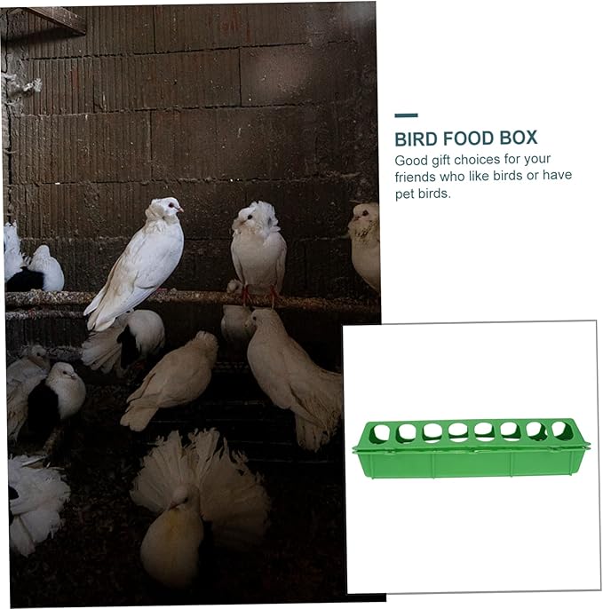 3 Pack Large Pigeon Feeder, 11.8 * 3.93 * 3.14inch - Thick Durable Slot Container Feeding Dish, Food Dispenser Tool for Pigeon Chicken Bird Poultry (Random Color)