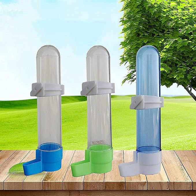 Youngy Pet Bird Plastic Auto Feeder Parrot Cockatiel Feeding Water Drinker Cup Bowl Parrot Cockatiel Feeding Water Drinker Cup