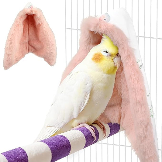 Pawfly Bird Blanket for Cage, Warm Bird Bed for Cage, Snuggle Hut, Snuggle Bed, Hanging Sleeping Nest, Cozy Bird Warmer for Parrot, Cockatiel & Parakeet, 10.5" x 9.5"