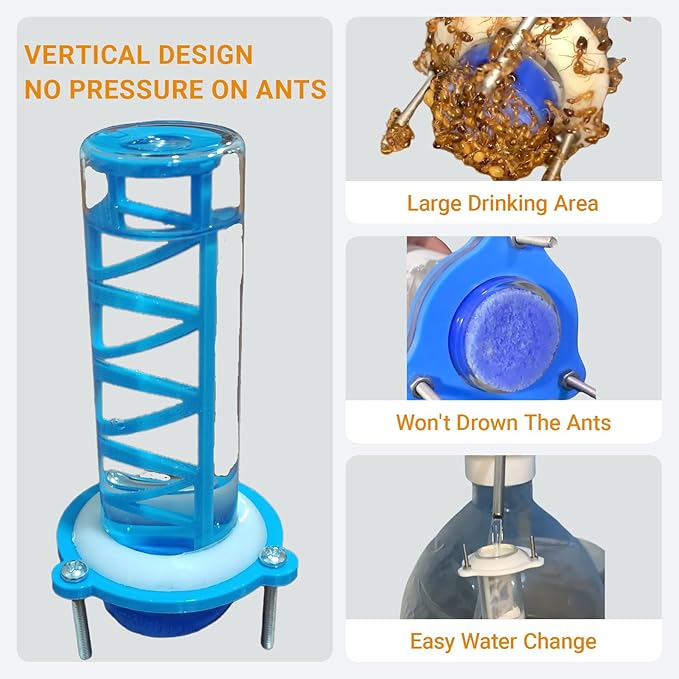 Ant Water Feeder Ant Farm Accessories Mini Liquid Feeder(3PCS)