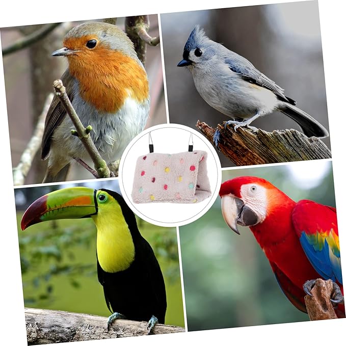 Mipcase 2pcs Warm Cotton Parrot Hammock Stylish Bird Nest for Cozy Hanging Shelter for Parakeets Cockatiels and Other Small Birds Ideal Bird Cage Accessory