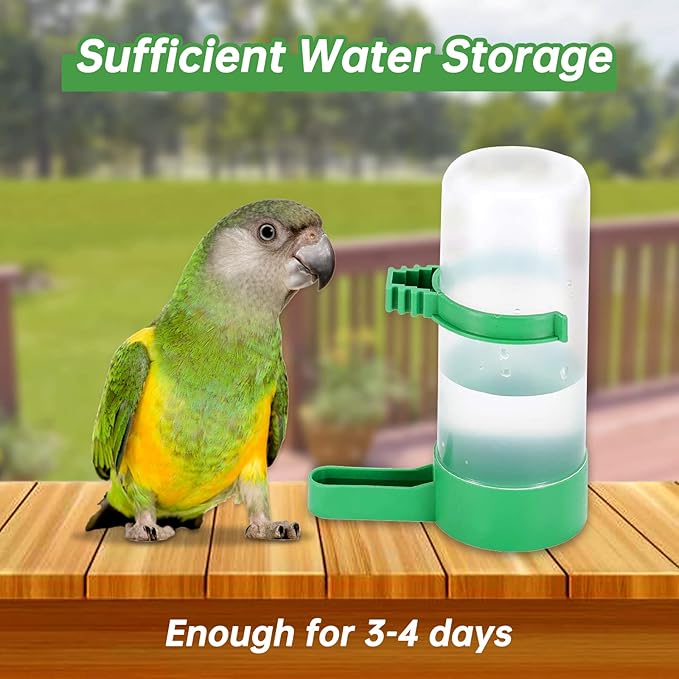 Bird Water Dispenser for Cage, 4pcs Water Bowl 140ml Automatic No Mess Gravity Feeder Watering Supplies for Pet Parrot, Parakeets, Cockatiel, Budgie Lovebirds and Other Birds