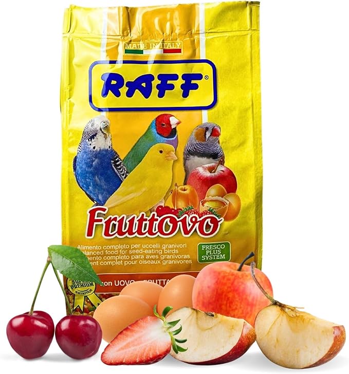 RAFF Fruttovo 400g Bird Food Fruit Blend – Daily Supplement for Canaries, Finches and Budgerigars, Food for Small Birds, Offering Essential Nutrients to Enhance Their Seed-Based Diet