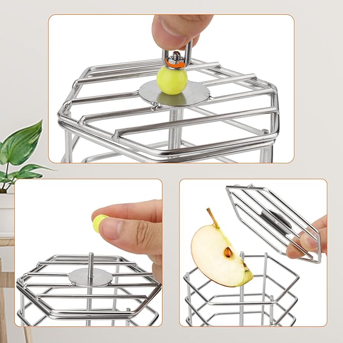 Hypeety Bird Foraging Toys Stainless Steel Foraging Basket Millet Holder for Bird Cage Unique Hanging Feeder for Macaws Cockatoos African Grey Cockatiel Conures Amazon Parrot(Feeder+Blocks)