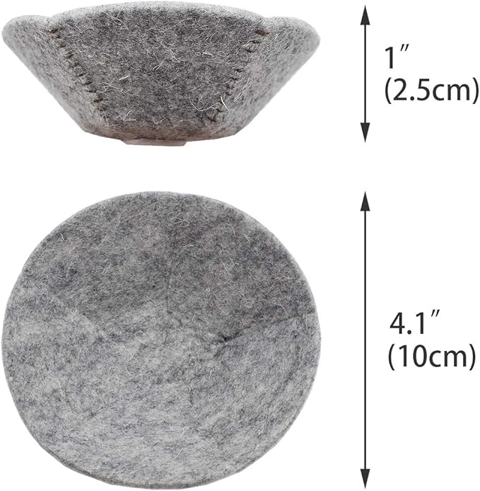 FOIBURELY 4 Canary Finch Nesting Wool Felt Pads(4.1 inch)