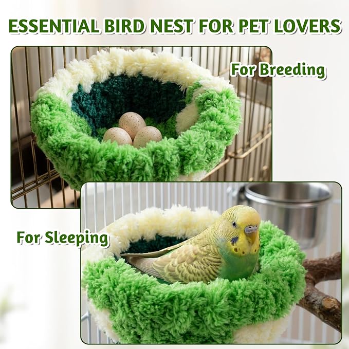 Bird Nest for Cage Small Breeding Bed Bird Hanging Hammock for Parakeet Budgie Cockatiel Conure Small Birds