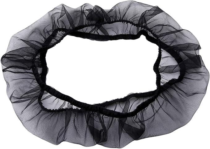 Elastic mesh Bird cage Cover dust-Proof Bird cage Skirt Round Bird cage Accessories,M Black