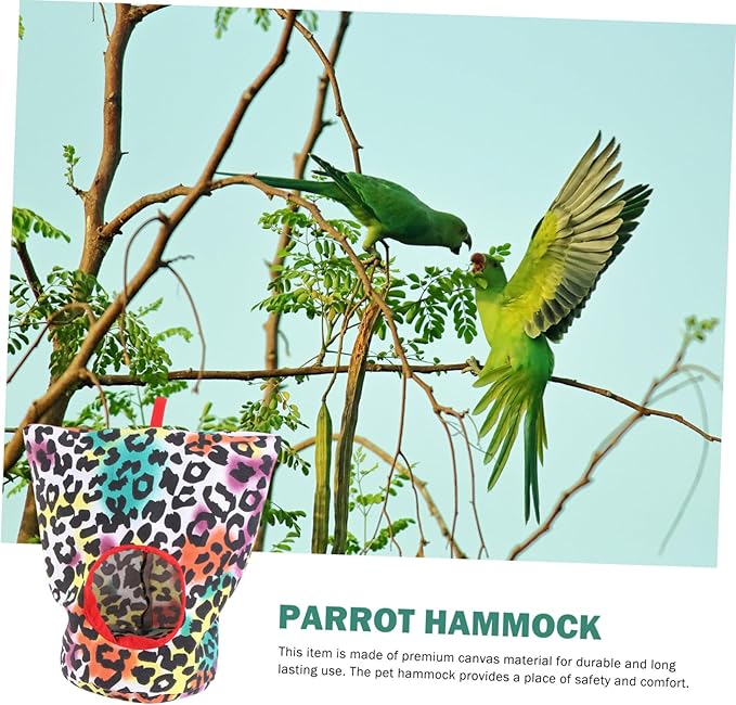 POPETPOP Bird Bed for Cage - Bird Hammock Nest Hanging Hammock Tent Winter Warm House Parrot Sleeping Nest Parrot Hideway for Parakeet, Random Accessory Colors