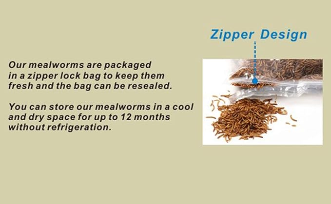 Non-GMO Dried Mealworms 6LB, 100% Natural Large Size No Moisture,Treats for Birds Chickens Hedgehog Hamster Fish Reptile Turtles (6lb)