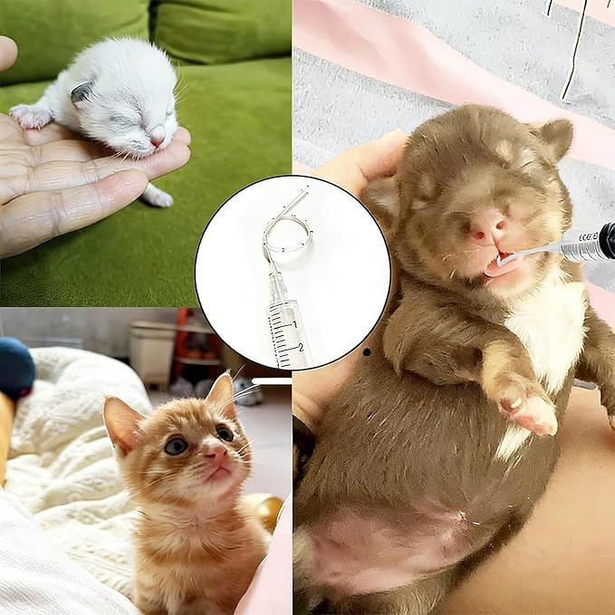 Baby Bird Feeding Syringe Set, Pet Parrot Milk Feeding Syringe with Tubes, Parrot Feeding Tubes Measuring Tools for Feeding Pets Scientific Industrial Labs… (10ml +10ml +12ml White)