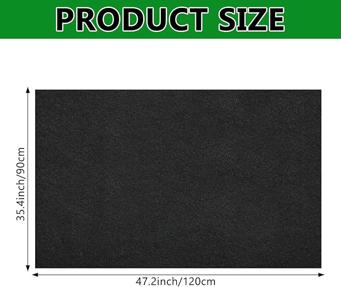 Large Bird Cage Mat, 35x47 Inch Under Pet Cage Mat for Bird Cages, Dog Crate Mat Liner, Reptile Aquariums, Waterproof Felt Liner with Non-Slip Backing for Kennel Training, Floor Protector