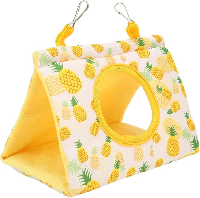 Zerodis Parrot Hammock, Birds Hammock Hut Bird Bed House Tent Budgie Shed Hanging Snuggle Cave Nest for Lovebirds Cockatiels