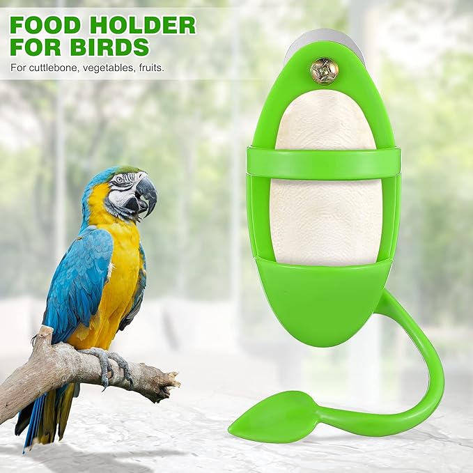 Bird Cuttlebone Holder Bird Feeding Holder with Stand for Parrot Parakeet Cockatiel Conure