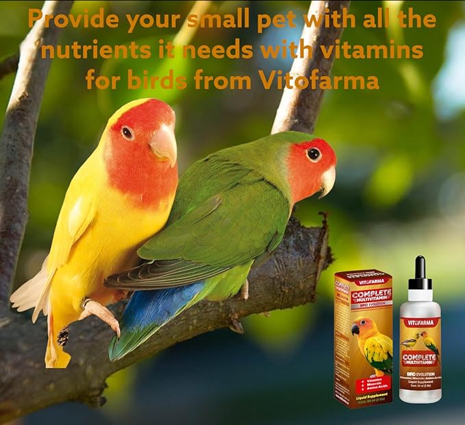 Multi-Vitamin for Birds, High-Potency Vitamin & Mineral Supplement for Pet Birds 2.0 Ounce