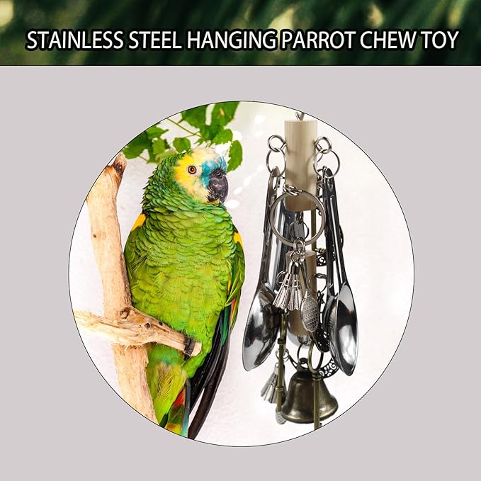Bird Parrot Toys Hanging chew Toys for Macaws, African Grey Parrots, Cockatoos, Amazon Parrots, Poodle Parrots, Sun Parrots and Lovebirds.