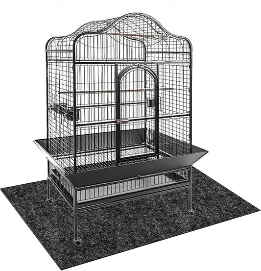 Bird Cage Floor Mat, 30x36 Inch Waterproof Under Pet Cage Liner Mat for Kennel Training, Reptile Aquariums, Non-Slip Felt Mat to Protect Floors