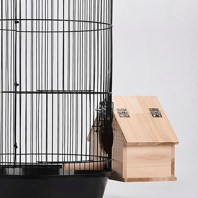 OMEM Wooden Parrot Breeding Box Birds Nests Parrot House Wooden Breeding Box Birdcages Stand Accessories