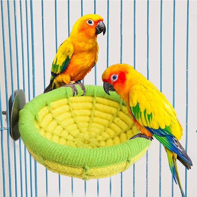 Cotton Rope Bird Nest Handmade Bird Breeding Nest Parrot Hatching Nesting for Budgie Canary Parakeet Finch Cockatiel Lovebird and Other Small Birds