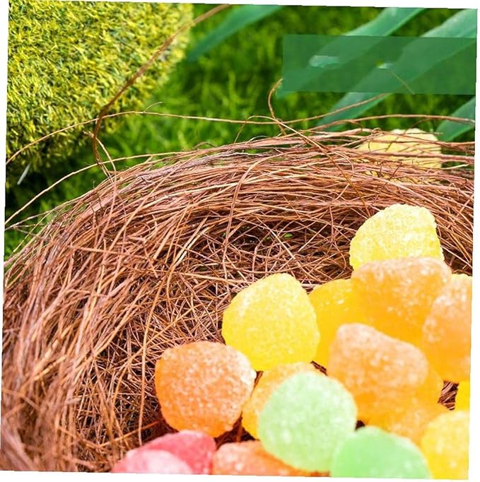 3pcs Artificial Easter Egg Nest Handmade Linen Thread Birds Nest Decoration for Crafts Home Easter Party