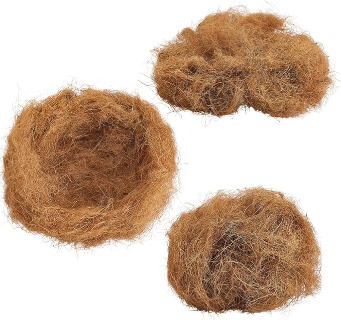 CREATCABIN Coconut Fiber for Bird Nests Bird Nesting Material Canary Nesting Material Coconut Bird Nest Finch Loose Bedding Substrate for Cage Gardens Tree Trunks Budgie Hummingbird 100g(3.5oz)