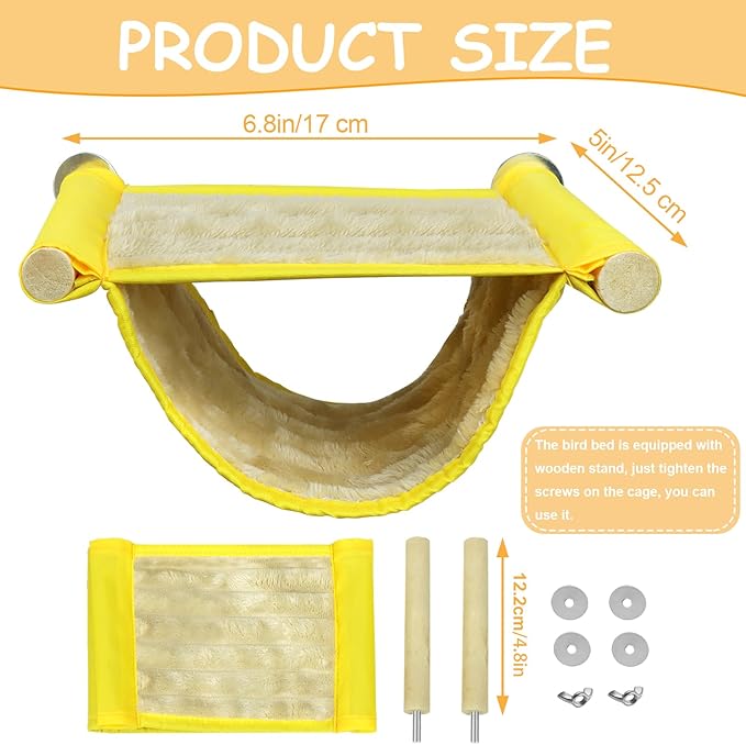 Winter Warm Bird Nest Bed, Parrot Hanging Nest, Cage Hammock, Snuggle Hut for Parakeet Budgies Cockatiels Lovebird Cockatoo Finch Hamster Chinchilla