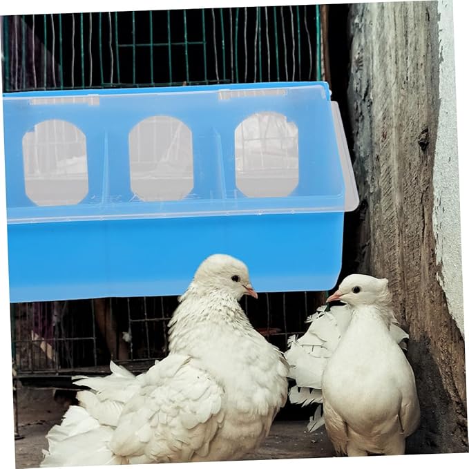 Totority 2pcs Three Pigeon Feeder Lid Hanging Bird Feeding Cups for Pigeon and Poultry Multi-Functional Plastic Feeders for Easy Access to Food and Water Promoting Healthy Diet