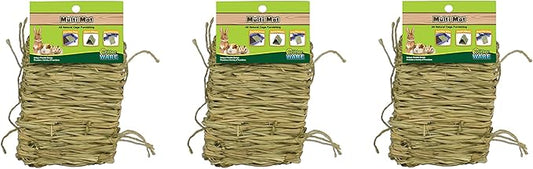 (3 Pack) Ware Natural Handwoven Grass Multi Small Pet Mats