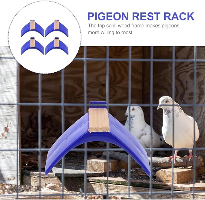FRCOLOR 12 pcs Pigeon Perch Plastic Bird Perch Roost Bird Accessories Pigeon Stand Parrot Play Stand Dove Rest Bracket Plastic Frames Pet Rest Stand Solid Wood Household Letter Pigeon