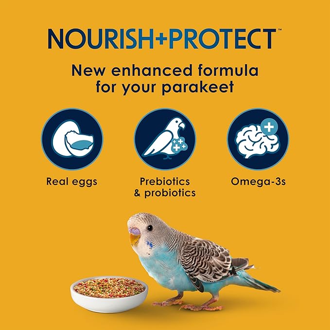 Kaytee Forti-Diet Pro Health Egg-Cite Nourish+Protect Parakeet, Supports Breeding and Molting, Nutrition Backed by Science, Digestive Health, 5 pounds
