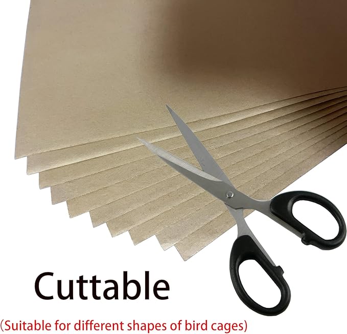 Gravel Paper for Bird Cage,BirdCage Liner Papers Cuttable Gravel Liner Sea Sand Paper Pet Animal Cages Cushion Great for Hard-Billed Birds Parrot | Clean Safe & Aids in Digestion (20 PCS - 17" x 11")