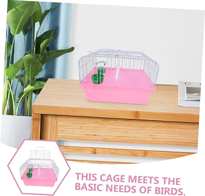 BESPORTBLE Portable Bird Carrier Cage Lightweight Travel Birdcage with Food Box Water Dispenser Spacious Design for Parakeets Birds for Pet Owners The Go