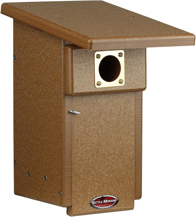 Kettle Moraine Eastern Bluebird Recycled Nest Box (Nest Box, Chocolate/Chocolate)
